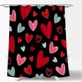 thumbnail image 5 of Valentine''s Day Shower Curtain Romantic Red Heart Cute Colorful Hearts Modern Art Dot Sweethearts Love Couple Wedding Lover Creative Bath Curtain with Hooks, 5 of 6