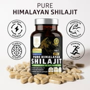Pure Himalayan Shilajit Supplement for Men and Women, 120 Veg Caps