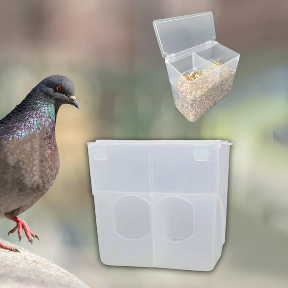 BELOVING Mangeoire Automatique pour Oiseaux Bol Suspendu pour Perroquet Petit et Moyen double Trou