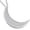 Silver, variant on 925 Sterling Silver White CZ Womens Crescent Half-Moon Pendant Necklace