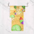 thumbnail image 4 of Bath Towel Sets for Bathroom Hand Towels Fingertip Towels Hello Summer Beach Sea Side Palm Leaves 3 Piece Decorative Soft Cotton Absorbent, 4 of 6