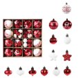 thumbnail image 2 of Christmas 52 Hanging Ornaments Christmas Tree Ornaments Pendant Plastic Five Pointed Star Painted Set Christmas Decoration, 2 of 6
