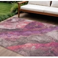 thumbnail image 2 of HomeRoots 623213 8 x 10 ft. Blush & Purple Floral Washable Transitional Indoor & Outdoor Rectangle Area Rug, 2 of 9