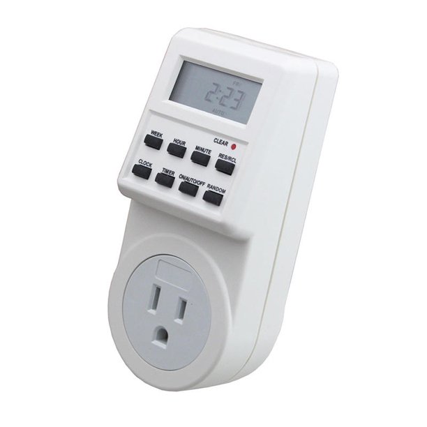 Enchufe de temporizador intermitente de ciclo de repetición infinita digital para toma de corriente, interruptor de alimentación temporizado interior programable de 24 horas con retraso de cuenta