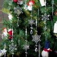 thumbnail image 2 of Dalrosia 32PCS Crystal Christmas Ornaments Crystal Hanging Snowflakes Acrylic Xmas Tree Icicle Drop Crystal Decorations with Hooks for Christmas Snow Party Winter, 2 of 6
