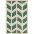thumbnail image 3 of SAFAVIEH Chatham Easton Geometric Wool Area Rug, Teal/Ivory, 2' x 3', 3 of 8