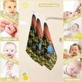 thumbnail image 3 of 5 PCS Colorful Butterfly Antique Violin Baby Muslin Washcloths, Music Theme Soft Absorbent Face Towel Burp Cloths Cotton Bath Wipes Infant Wash Cloth for Newborn Boys Girls, 3 of 7