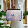thumbnail image 4 of FKELYI Bible Cover with Zipper Pocket Faux Leater Bible Bags with Handle Book Carrier Organzier Holder for Prayer Christian Study Pink Cherry Floral Butterfly Print Scripture Protector, 4 of 6