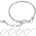 thumbnail image 3 of ColoMX 5 pulseras con dijes de cadena de serpiente, cadenas ajustables para pulsera de serpiente con cierre de langosta, 3 of 7
