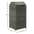 thumbnail image 3 of SAFAVIEH Serapis Contemporary Modern Outdoor Patio Trash Bin, Grey Brown, 3 of 15