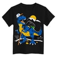 thumbnail image 4 of UngA T Shirts for Boys Short Sleeve Little Kids Dinosaur Shirts Toddler Graphic Summer Tee Tops (Black,9-10 Years), 4 of 4