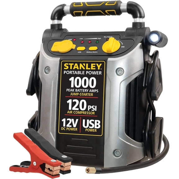 STANLEY J5C09 1000 Peak Amp Jump Starter w/120 PSI Compressor