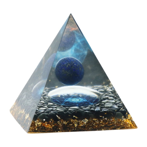 Sywqhk Pirámide de orgonita de 5 cm, piedra de cristal Natural, orgonita, energía curativa, decoración del hogar Sywqhk Para estrenar