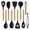 Black, variant on Carote 17-Piece Silicone and Wood Cooking Utensil Set, Heat-Resistant, Safe for Nonstick Cookware