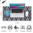 thumbnail image 5 of Long Mouse Pads for Desk,Black Geometric Diamond Dot Pattern Desk Mats on Top Of Desks, Desk Mouse Pad Extra Large with 3mm Non-Slip Base and Stitched Edge for Gaming,Office,Work,Home 31.5"x15.7", 5 of 6