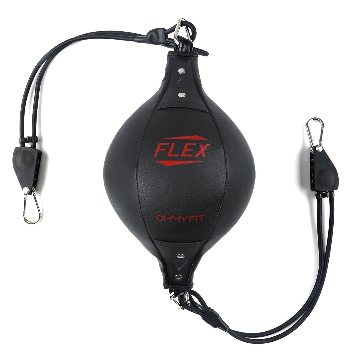 OHMY FIT FLEX Double End Punching Bag Easily Adjust Tension and Height of Cords with Special Flex Adjustable System. Advance Micro Fiber Material Strong Bladder Gym Exercise for Men&Women (Elliptical)