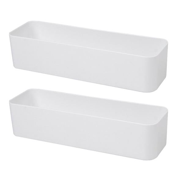 FONDOTIN Sundries Storage Rack 2Pcs White Abs Material Wall Mounted Punch Free for Homeowners Friends Families