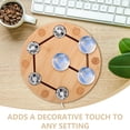 thumbnail image 3 of KAKOWELY led lights display base Crystal Sphere Base with LED Light Wooden Lighted Display Stand Multicolor Changing Round Display Stand for Glass Art5.91"X5.91"X0.59", 3 of 5