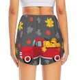 thumbnail image 3 of Picia Red Pickup Truck With Pumpkins Pattern Women's 2 in 1 Athletic Running Shorts High Waisted Workout Casual Gym Sweat Shorts with Comfy Liner Zipper Pockets-Medium, 3 of 9