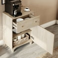 thumbnail image 6 of WAMPAT 3-in-1 Buffet Cabinets for Dining Room, 70.8" Kitchen Wood Sideboards with Drawers and Doors, Modern Coffee Bar Server Table with Adjustable Shelves for Living Room, Natural Oak, 6 of 7
