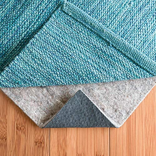 RUGPADUSA EXTH-FR-69 Basics Non Slip Felt & Rubber Rug Pad Add Grip, Cushion, Protection, Safe for Hardwood and Hard Surface Floors, 6` x 9`, Black