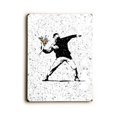thumbnail image 1 of One Bella Casa 75357SW912 9 x 12 in. Rage Flowers Textured Solid Wood Wall Decor by Banksy, White, 1 of 1