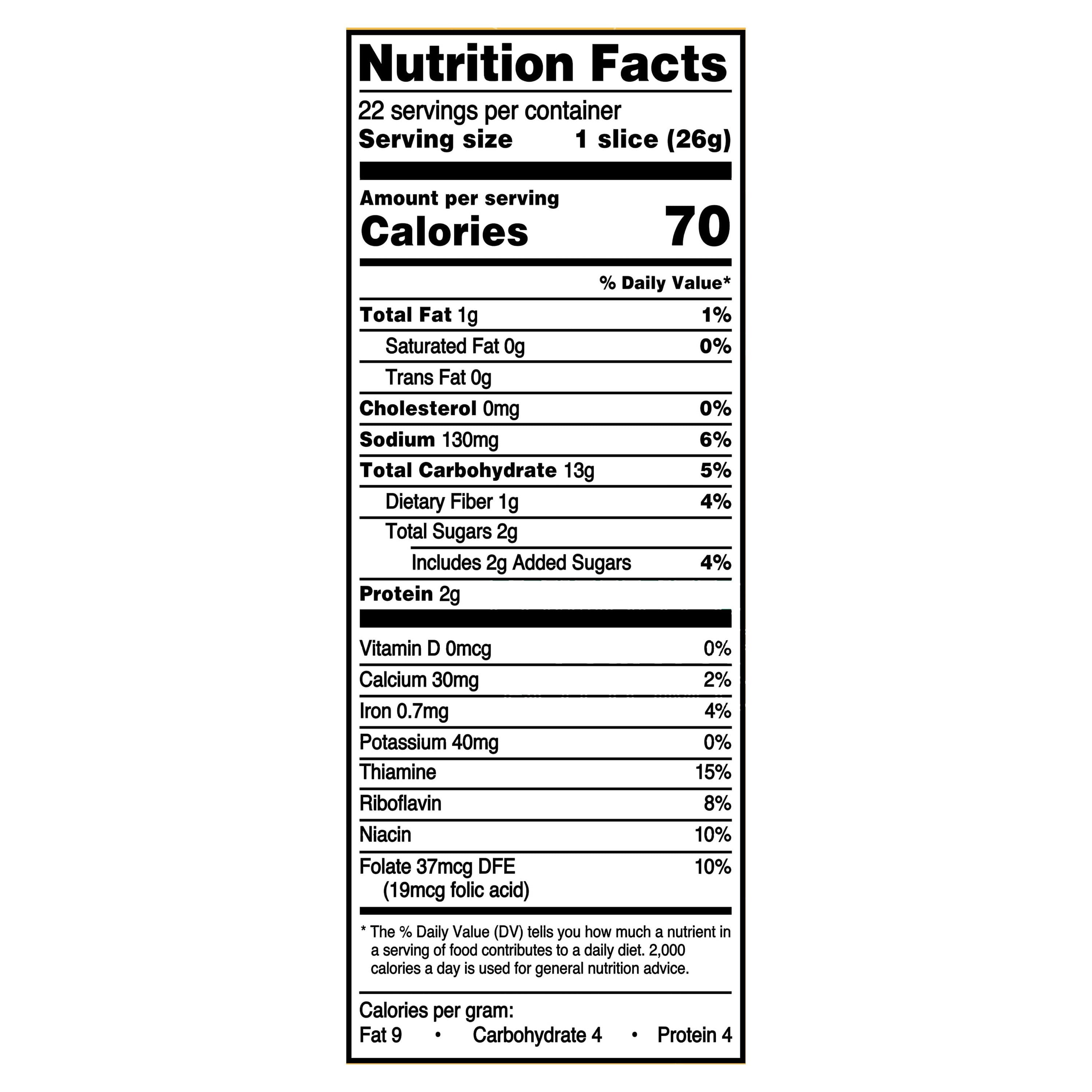 Great Value Honey Wheat Bread, 20 oz