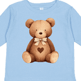 thumbnail image 4 of Inktastic Cute Teddy Bear with Heart Boys or Girls Long Sleeve Toddler T-Shirt, 4 of 5