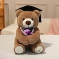 thumbnail image 5 of Oso de Peluche de Graduación con Sombrero y Flores, Lindo Oso Doctor de Peluche Regalo de Graduación, 5 of 5