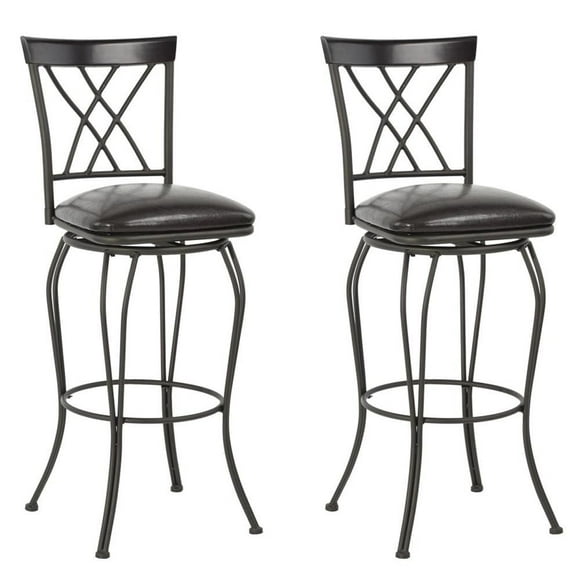 Homylin Swivel Counter Height PU Bar Stools Set of 2, 29inch