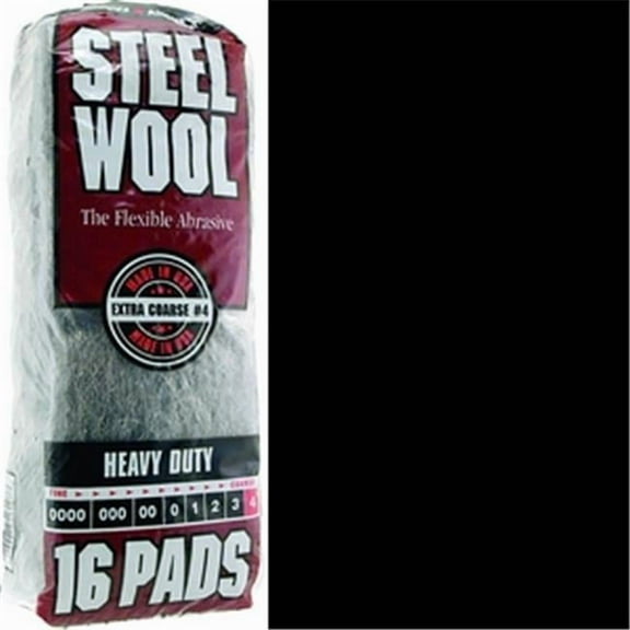 Rhodes American 106607-06 No.4 Steel Wool Poly Sleeve - 16 Pad