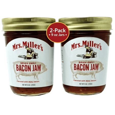 Mrs. Miller's Spicy Chili Bacon Jam, 2 / 9oz. Glass Jars