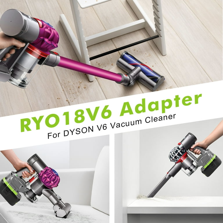 For Ryobi 18V Convert To for Dyson V6 V7 V8 Battery Replacement Adapter for Dyson  V6 V7 V8 Handheld Vacuum Cleaner Use P107 P108 - AliExpress