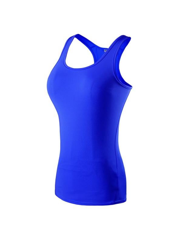 DISBEST Womens Yoga Tank Top Soft Sleeveless Shirt Vest V-Neck Tops Built in Bra 