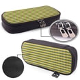 thumbnail image 4 of Lsque Mardi Gras Purple Yellow Plaid Printed Big Capacity PU Leather Pencil Case Large Pencil Pouch Stationery Pen Bag Pencil Holder for Teen, 4 of 6