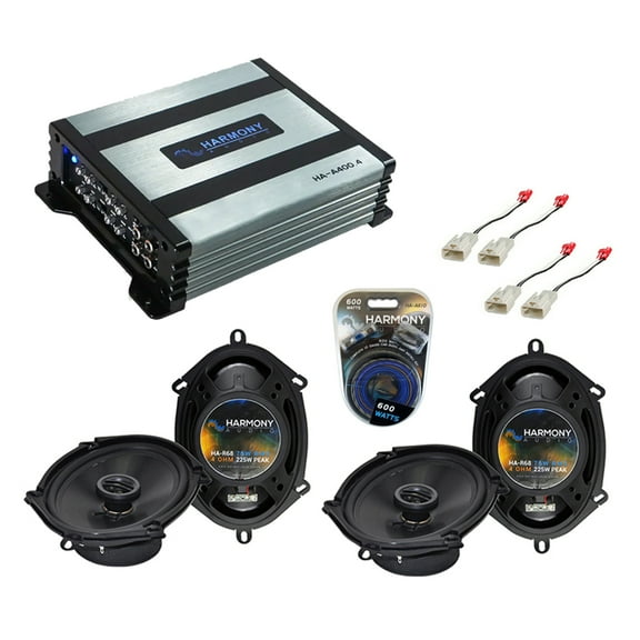 Fits Toyota Tacoma 2002-2004 Harmony Speaker (2) R68 & HA-A400.4 Amp