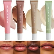 Fuderu Summer Fridays Lip Butter Balm Conditioning Lip and Lip Balm for Instant Shine and Hydration Sheer Tinted Soothing Lip Care 4Pcs(Pink+Coffee+Beige+Green), 0.5 oz