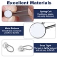thumbnail image 3 of Botón extensor de cintura de metal elástico, 10 piezas Botón extensor de cintura de pantalones, prácticos extensores de cuello blanco para camisas de vestir Pantalones Abrigos Pantalones, 3 of 7