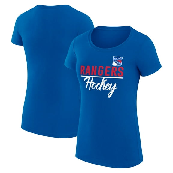 Women's G-III 4Her by Carl Banks Blue New York Rangers Super-Slim Fit Lightweight Team Sport T-Shirt