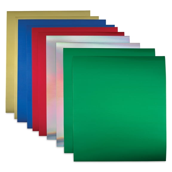 Royal Brites Metallic Foil Mini Poster Board - 12" x 14", Assorted, Pkg of 10 Sheets