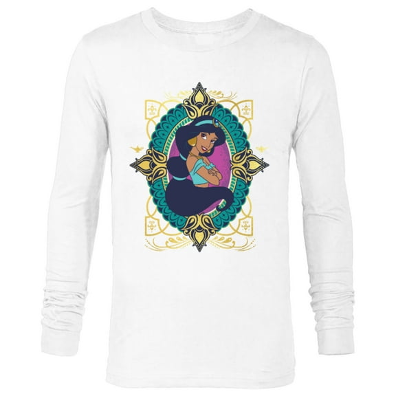 Disney Princess Jasmine Agrabah Emblem - Long Sleeve T-Shirt for Men - Customized-White