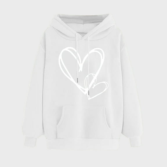 Augper Cute Printed Hoodies for Women Lightweight Hooded Sweater with Pockets Sweatshirt Pullover 2023 Fall Winter Clothes