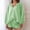 Green, variant on pstuiky Pajama Shorts Set Women Summer Solid Color Comfortable 2 Piece Sleepwear Leisure Loose Fit V-Neck Long Sleeve Pajama Sets with Shorts Summer Pjs Blue S