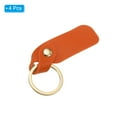 thumbnail image 3 of PU Leather Keychain,Key Chain Ring Universal Key Hook Holder Accessories for Men and Women,Orange,4 Pack, 3 of 6
