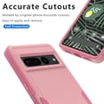 thumbnail image 6 of TASHHAR Google Pixel 7 Pro Case Military Grade Full Body Protection 2 in 1 Double Layer Rugged Drop Resistant TPU Durable Detachable for Pixel 7 Pro Phone - Pink, 6 of 9