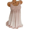 thumbnail image 3 of CAROOTU Robe à Bretelles pour Femmes Mini Débardeur en Dentelle Sans Manches Fête Été Plage Robe Courte Grande Taille, 3 of 8