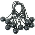 thumbnail image 3 of 10PCS Safety Bungee Ball Cords, Heavy Duty Black Stretch Rope with Ball Ties for Canopies, Tarps, Walls, Cable Organization, Camping, Tents, Cargo, Holding Wire and Hoses, 3 of 5