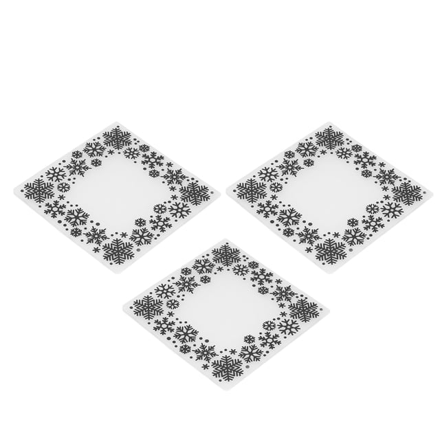 Carpetas con plantillas de relieve para bricolaje, 3 piezas, plantilla de relieve práctica, plantilla de relieve de fondant, carpeta de relieve de plástico, estándares líderes en la industria