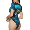 thumbnail image 2 of Balery Modern Style Blue Parrot Body de cuello redondo de manga corta para mujer Tops de manga corta Tops básicos-Small, 2 of 7