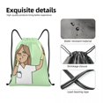 thumbnail image 4 of Mochila con cordón para deportes, gimnasio, para correr, con diseño de enfermera de dibujos animados, 4 of 5